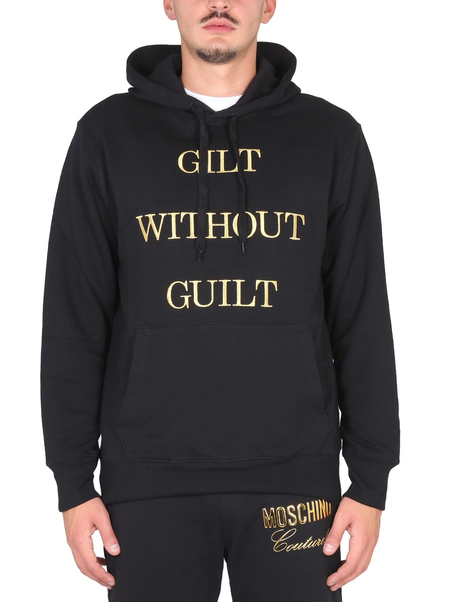 moschino "guilt without guilt" sweatshirt