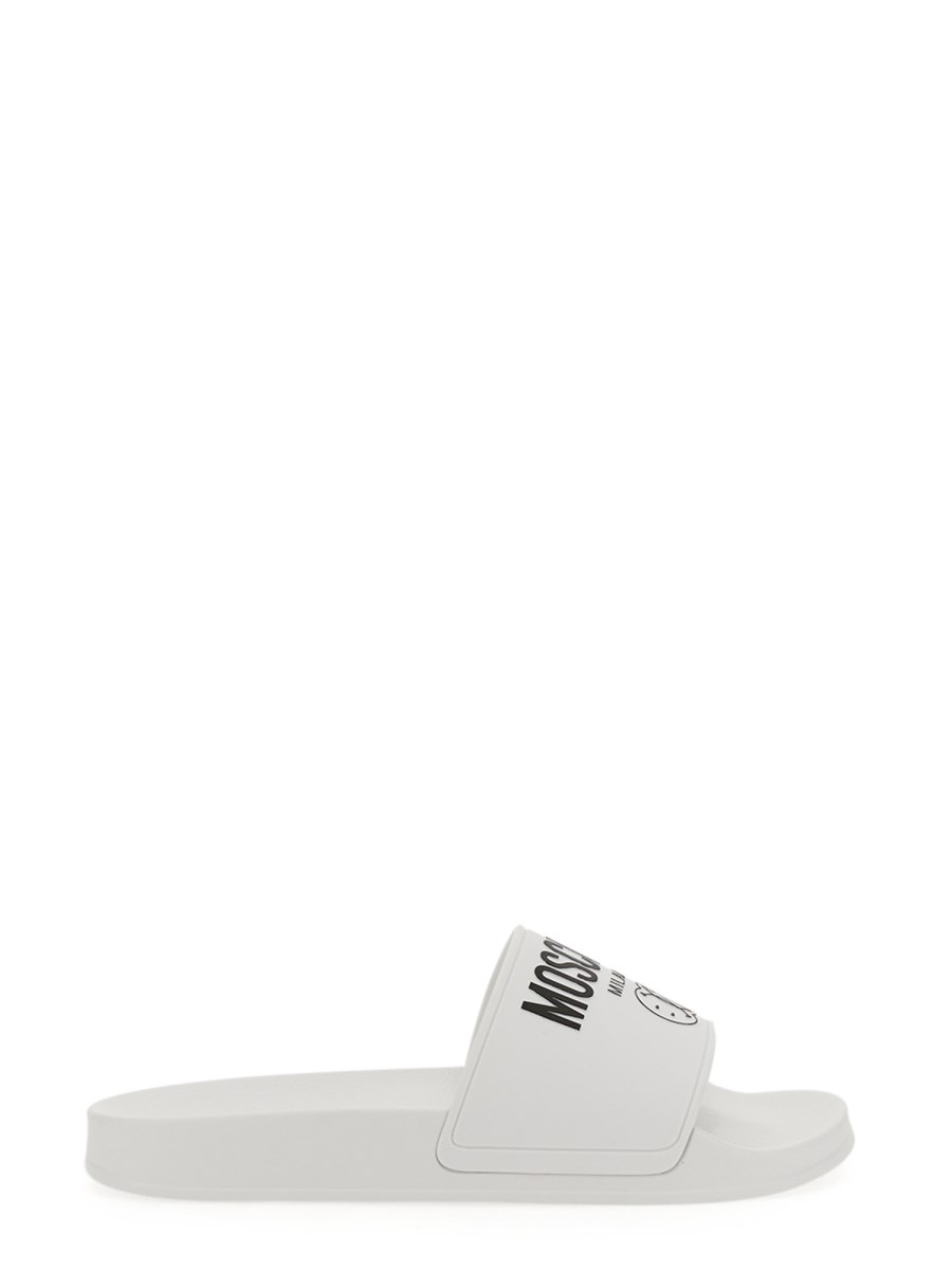 Moschino discount white sliders