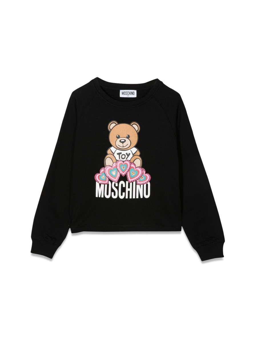 Black Teddy Bear Sweatshirt by Moschino on Sale