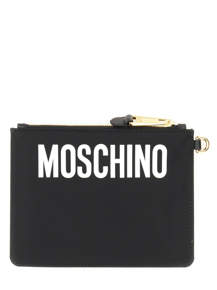 Moschino pouch clutch discount bag