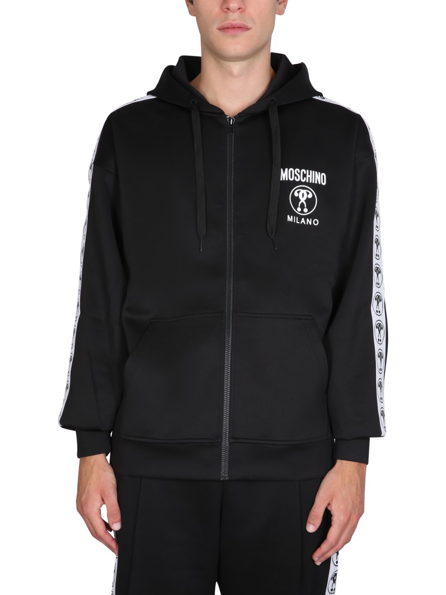 Moschino logo outlet hoodie