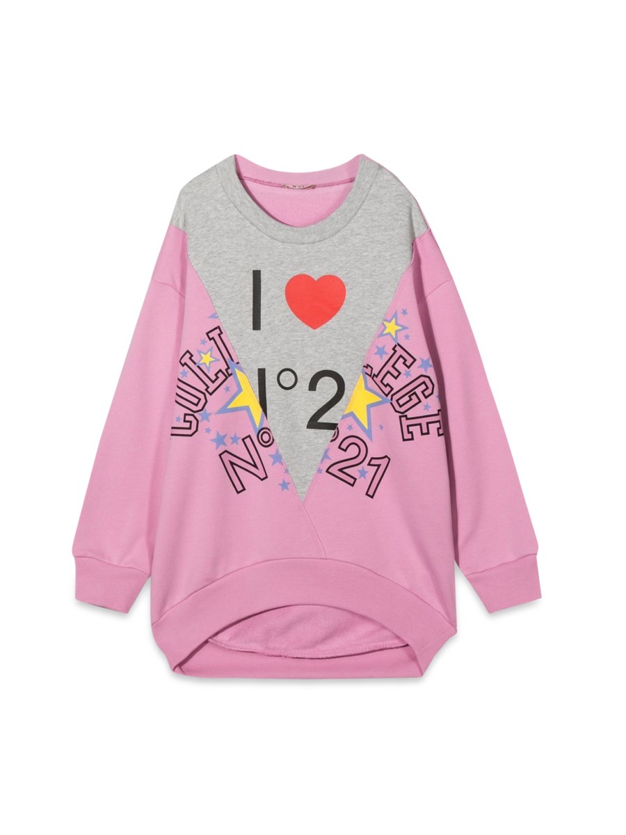 FELPA GIROCOLLO LOGO E CUORE