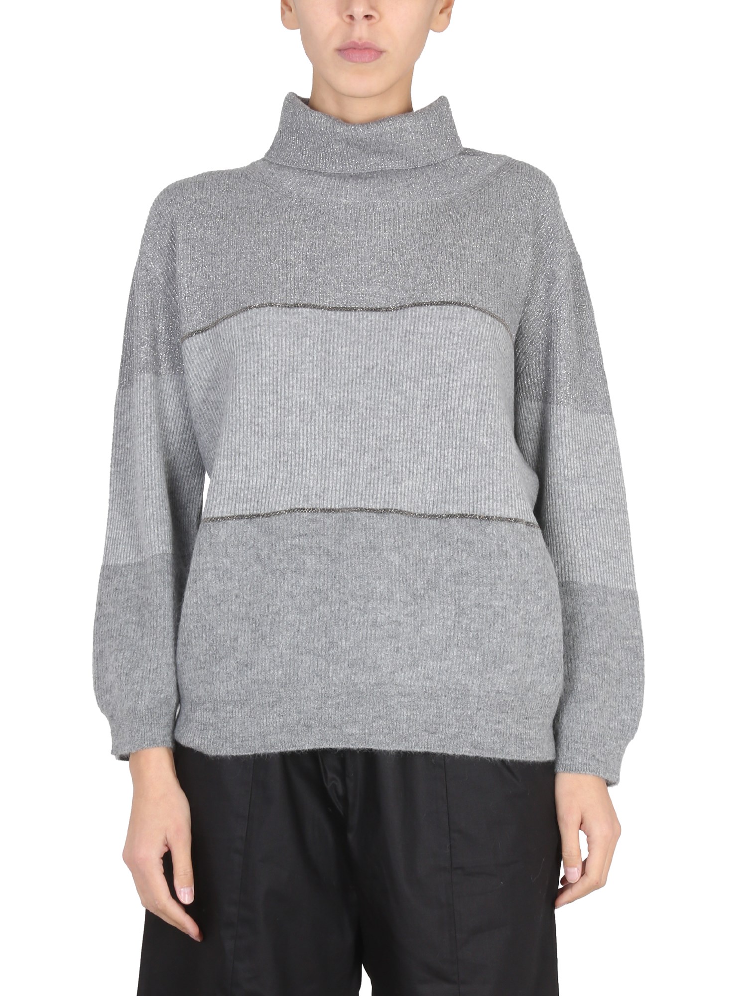 Fabiana Filippi Turtleneck Shirt In Charcoal