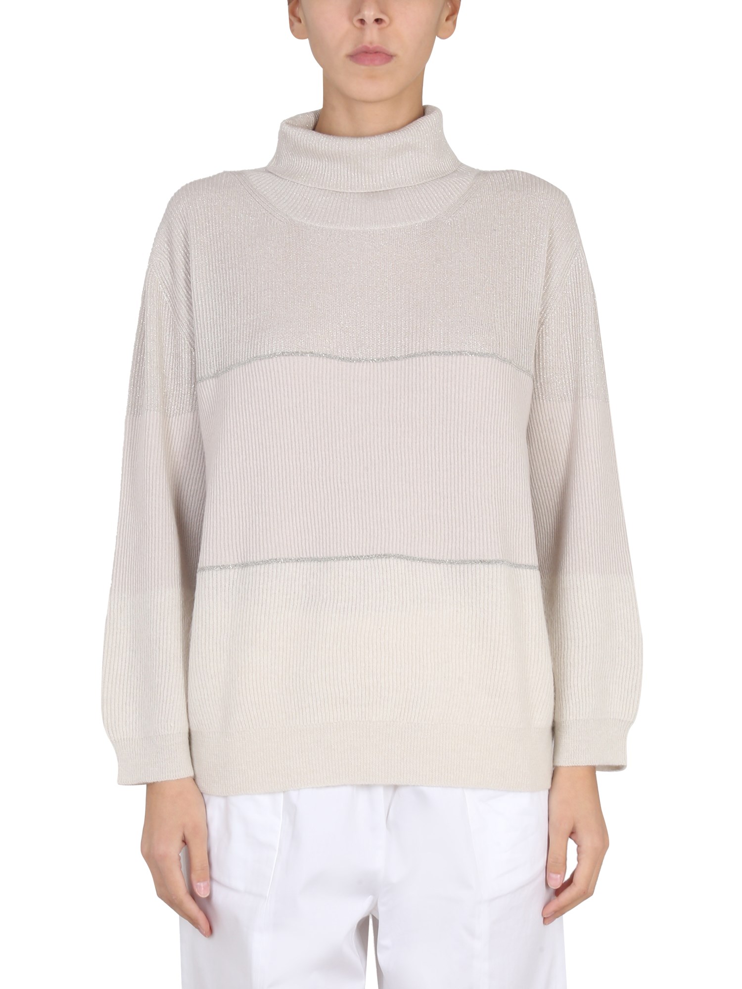 Fabiana Filippi Turtleneck Shirt In Grey