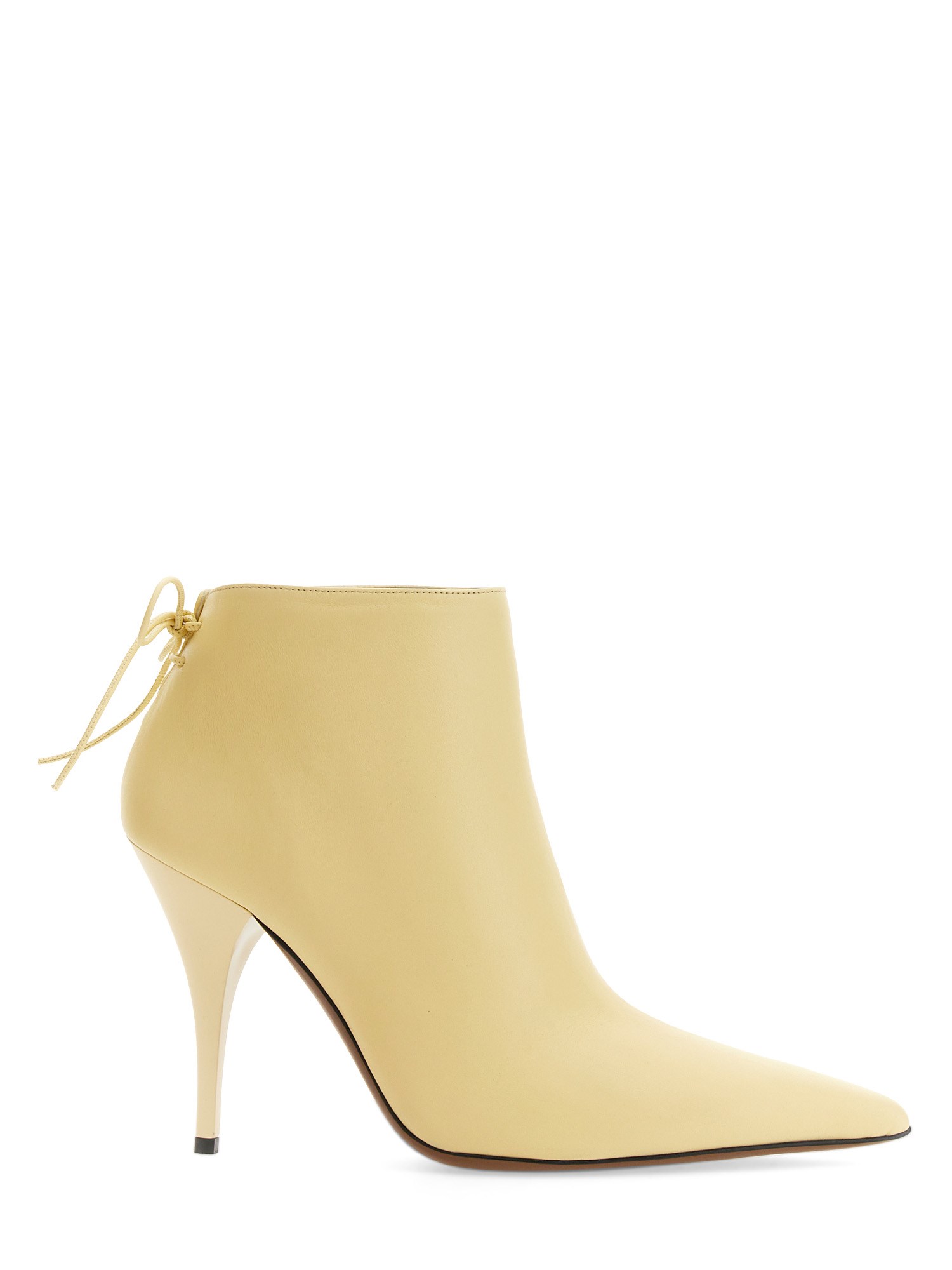 Neous Elegant Back Lacing Boot With 9.5 Cm Heel For Women In White