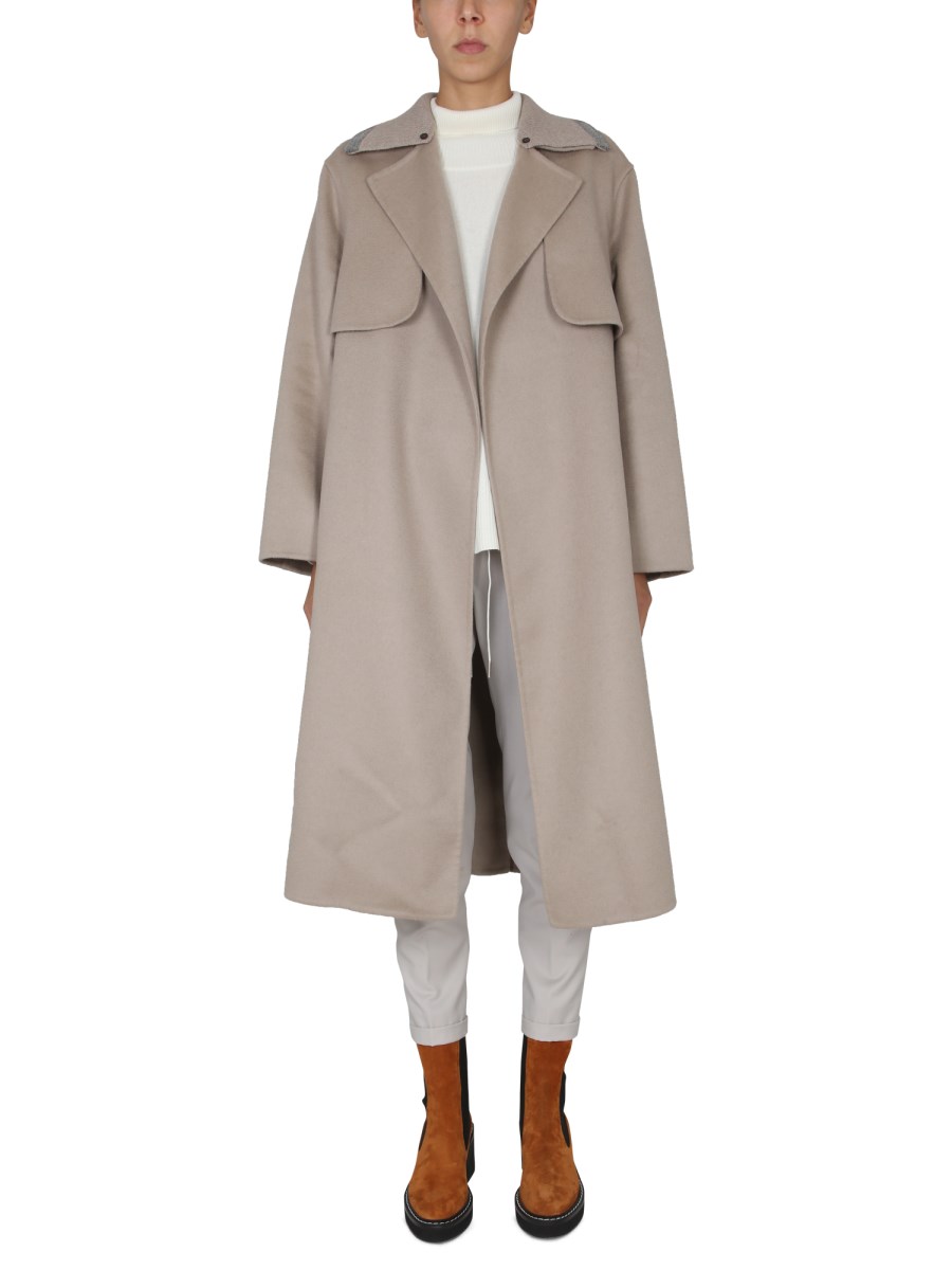 Fabiana Filippi wool-blend overcoat - Yellow