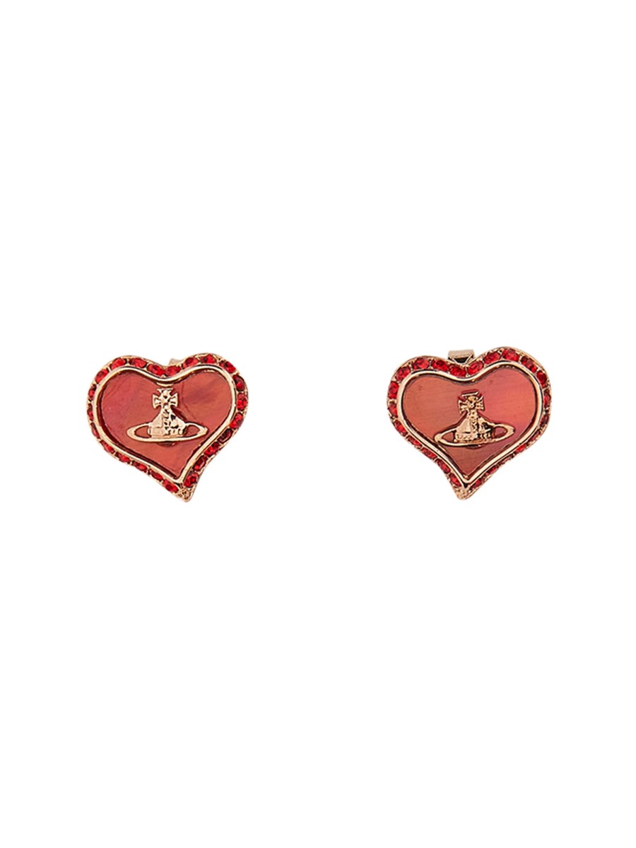 Vivienne westwood love store heart earrings