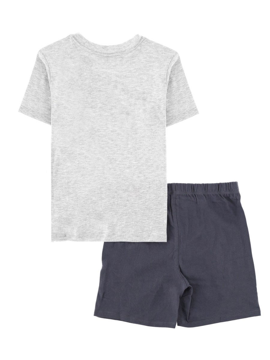Set t-shirt e shorts con logo da bambino