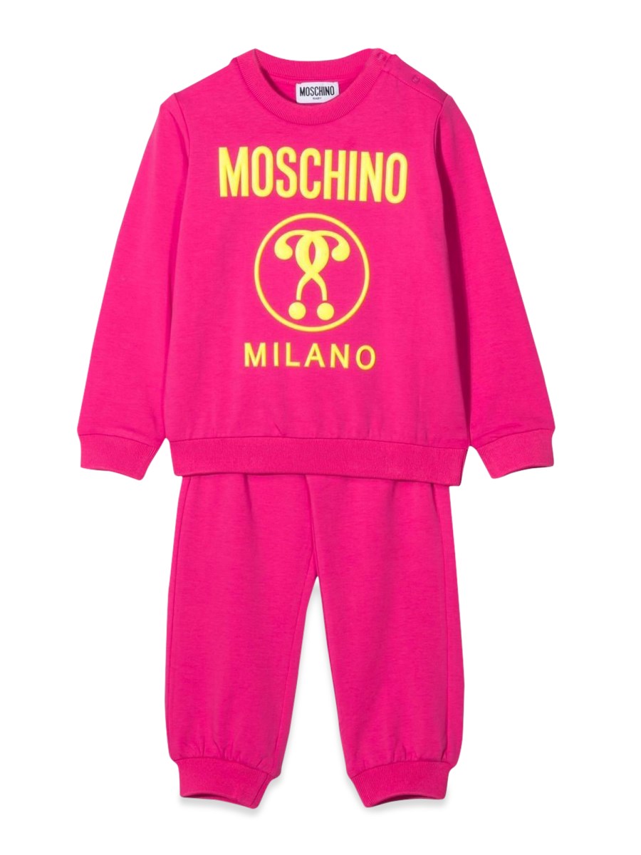 MOSCHINO SET FELPA E PANTALONE CON LOGO