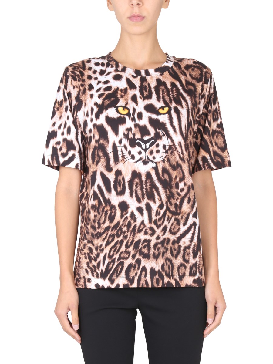 T-SHIRT CON STAMPA ANIMALIER