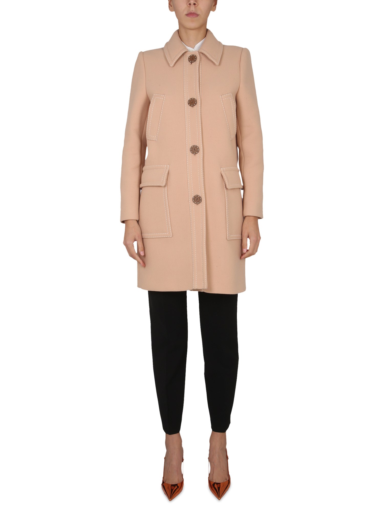 boutique moschino virgin wool coat