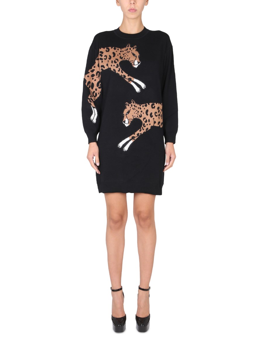 BOUTIQUE MOSCHINO ABITO MIDI IN MAGLIA DI LANA Eleonora Bonucci