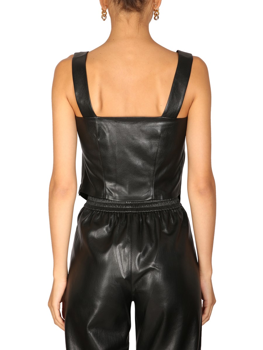 Nanushka // Black Faux Leather Top – VSP Consignment