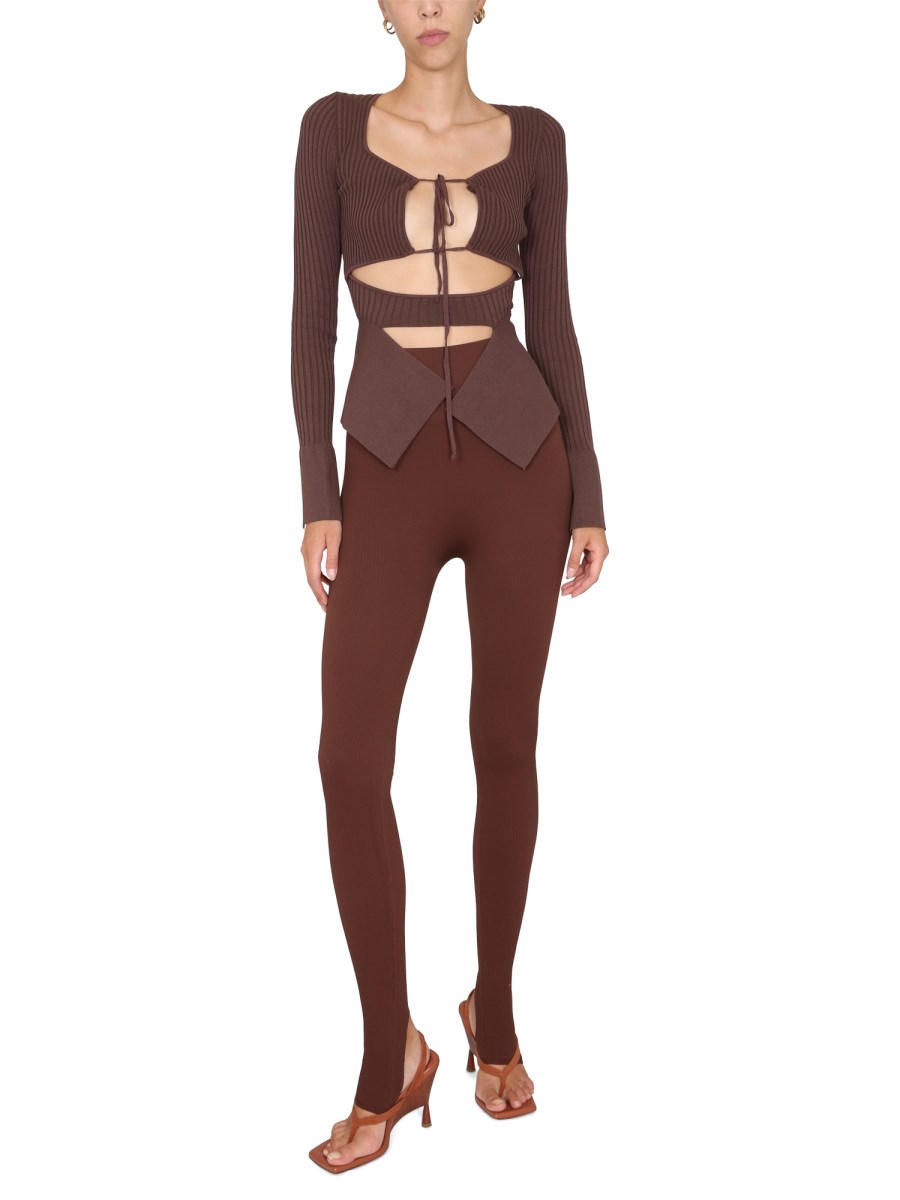 ANDREADAMO - JERSEY BODYSUIT WITH CUT-OUT DETAILS - Eleonora Bonucci