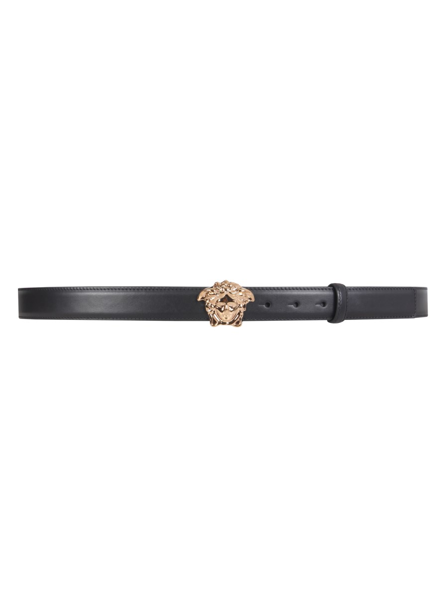 Shop Versace La Medusa Leather Belt