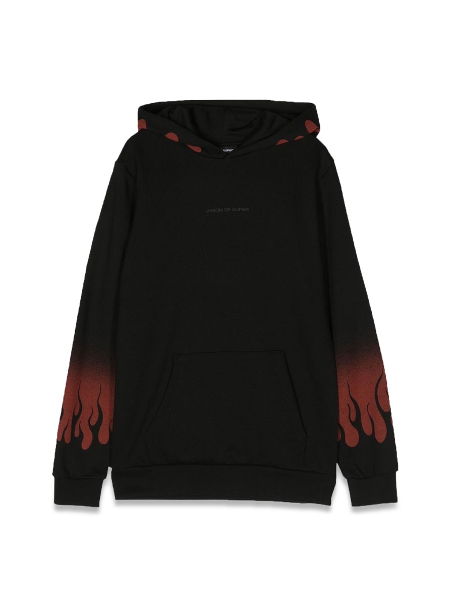 HOODIE NEGATIVE RED FLAMES