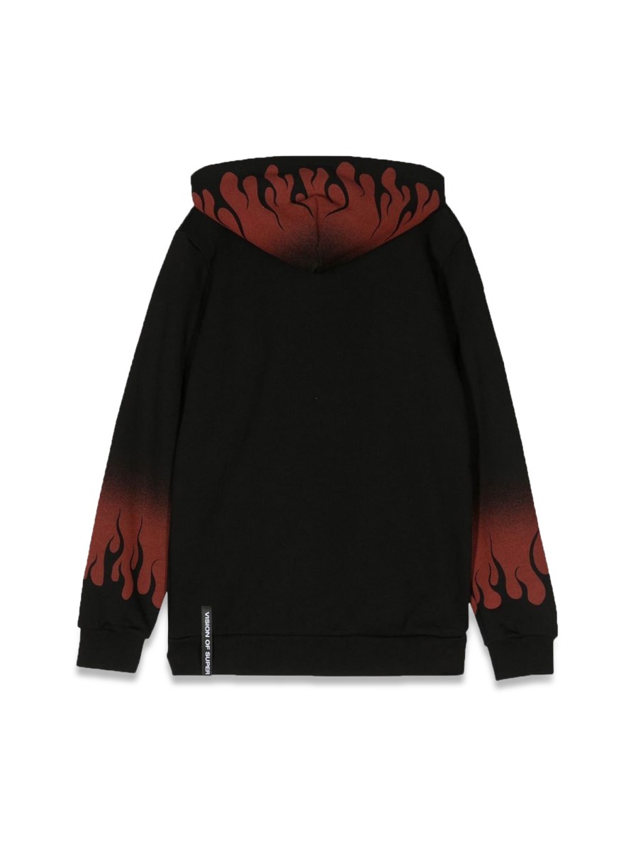 HOODIE NEGATIVE RED FLAMES