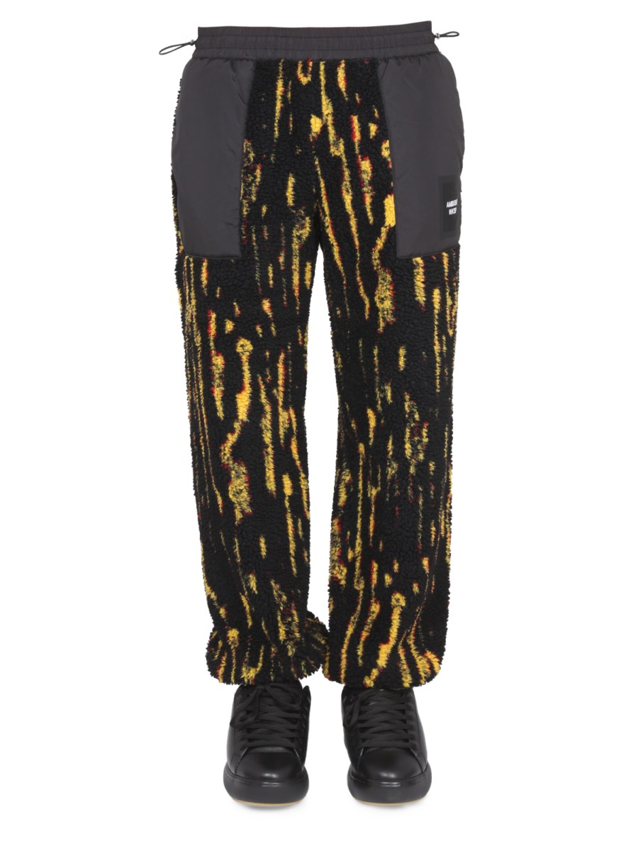 AMBUSH PANTALONE JOGGING IN TEDDY JACQUARD