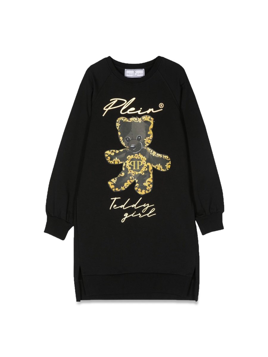 PHILIPP PLEIN ABITO MANICHE LUNGHE BEAR