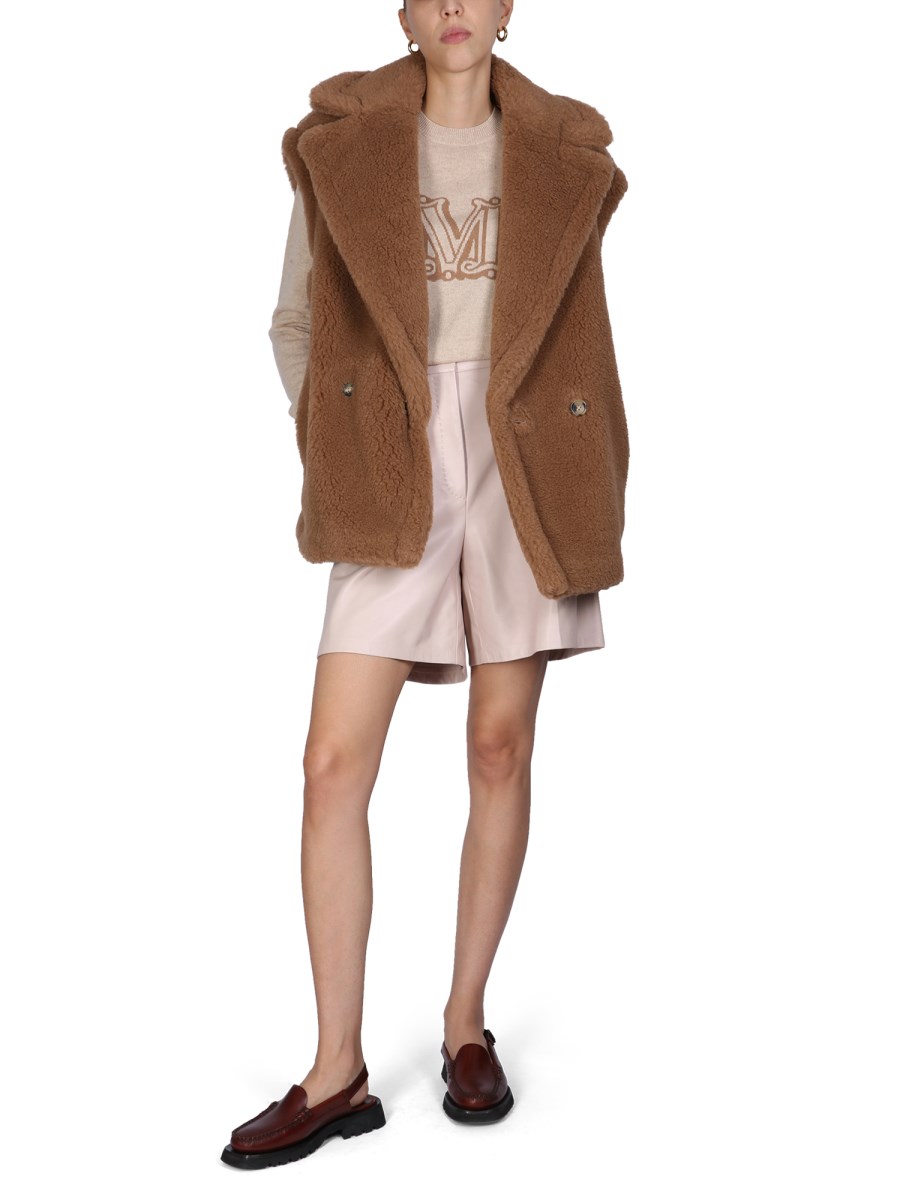 ベスト・ジレ MAX MARA LANOSO TEDDY WAISTCOAT Max Mara Lanoso4 Teddy Fabric Vest Cape | Balardi