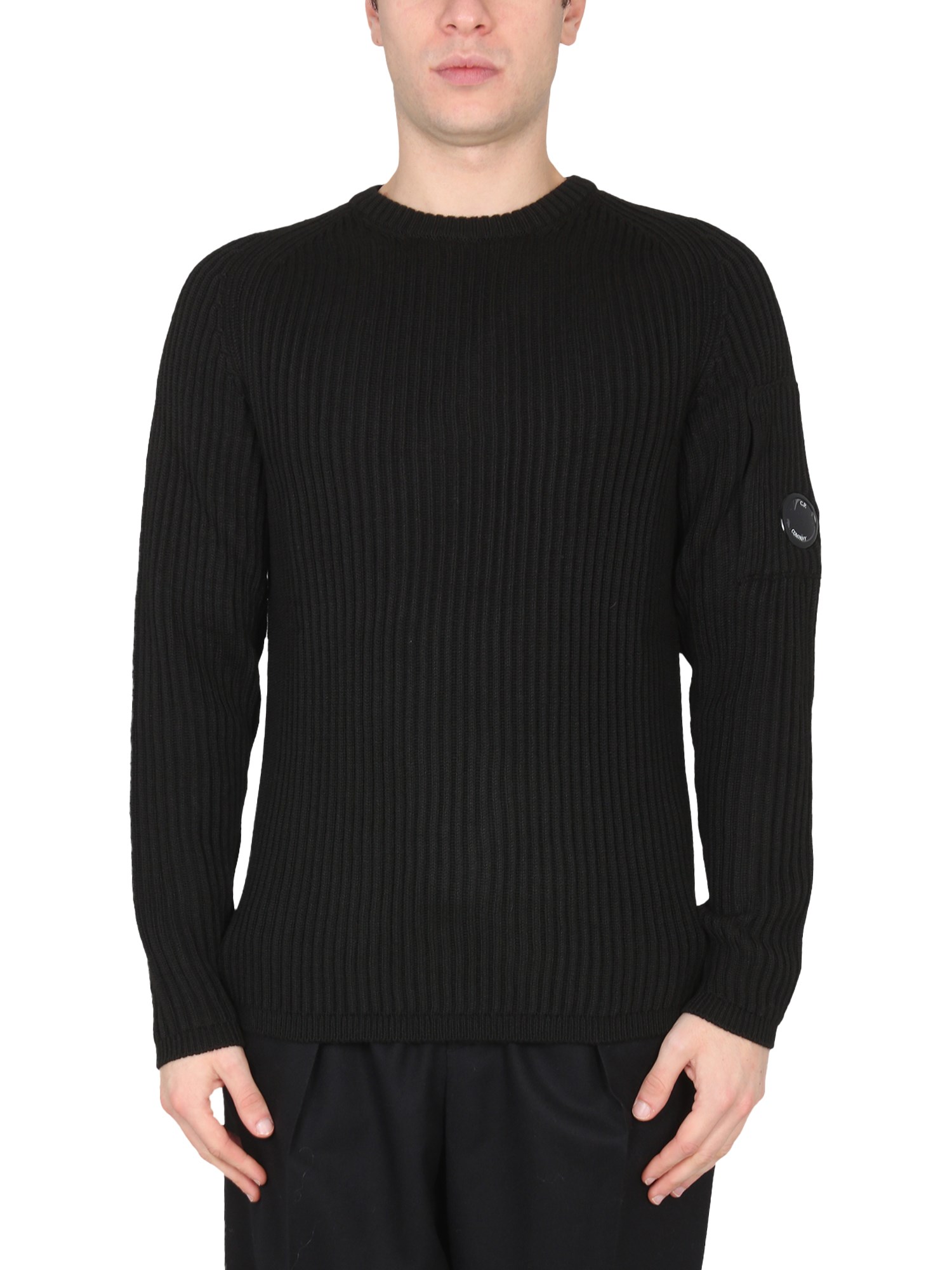 C.P. COMPANY CREWNECK SWEATER WITH LOGO