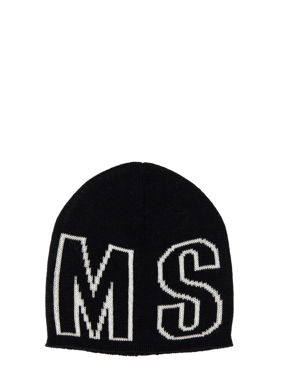 MSGM CAPPELLO BEANIE IN LANA CON LOGO