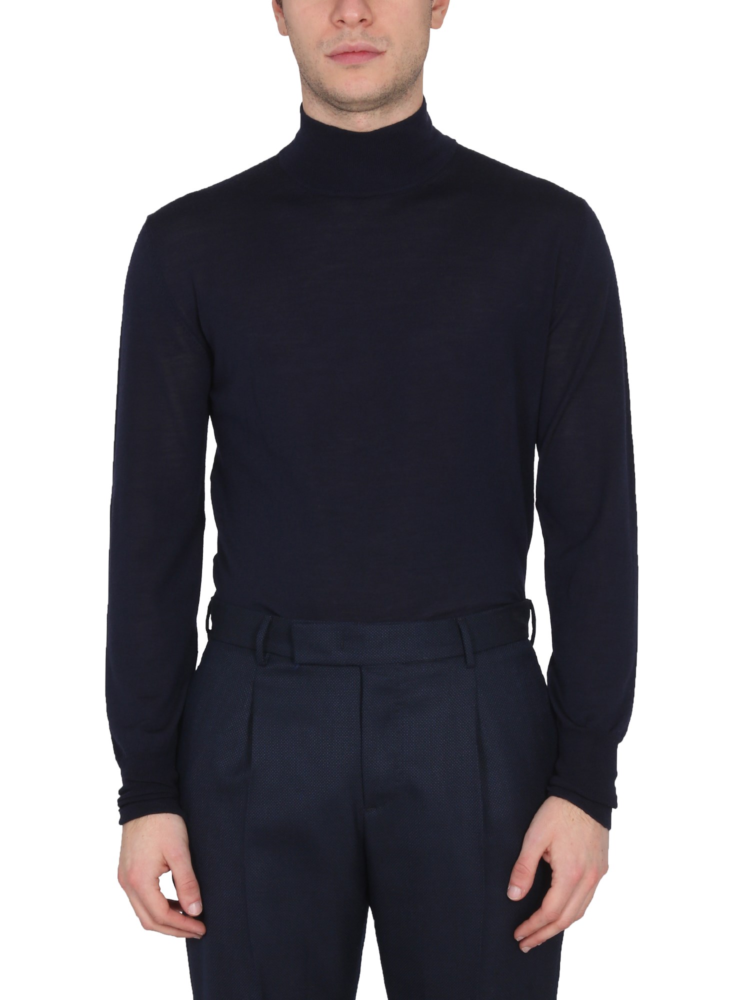 Pt Torino Turtleneck Shirt In Blue