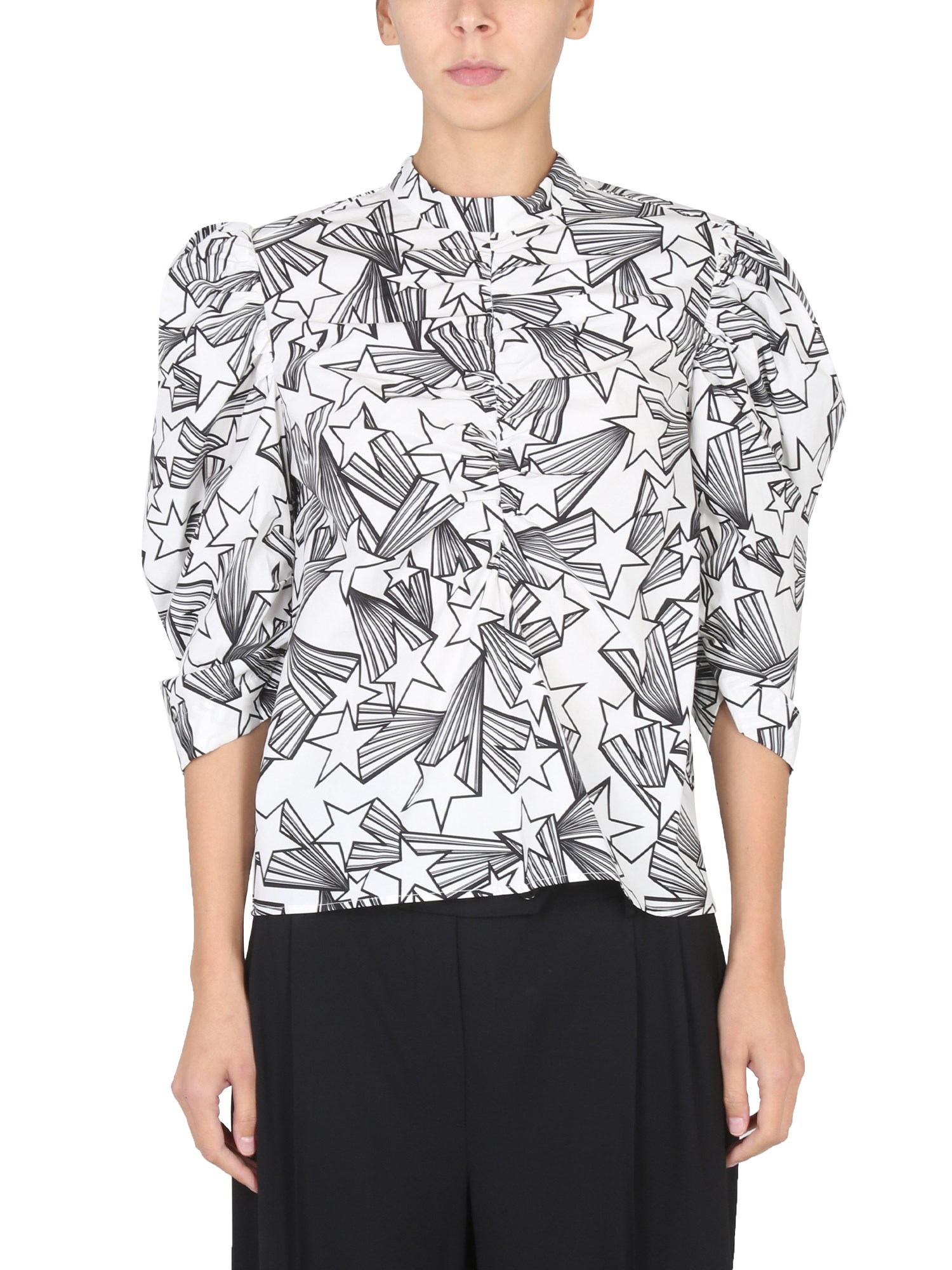 msgm cotton poplin shirt