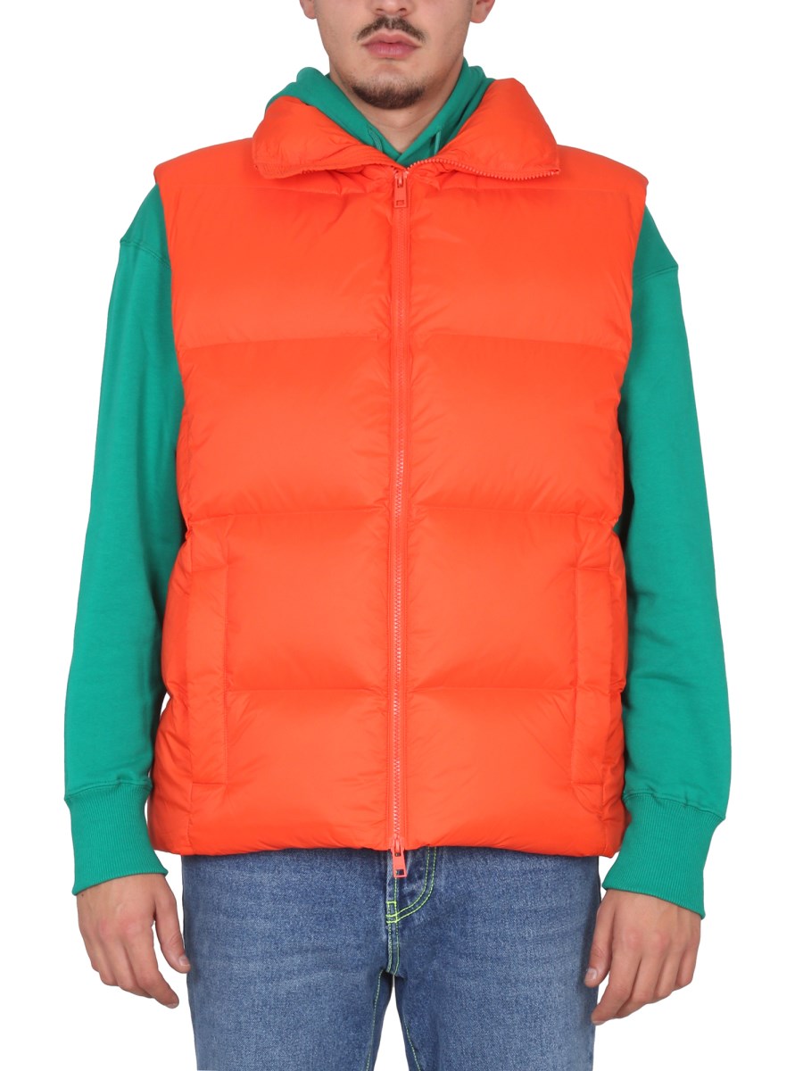 MSGM GILET CON STAMPA LOGO