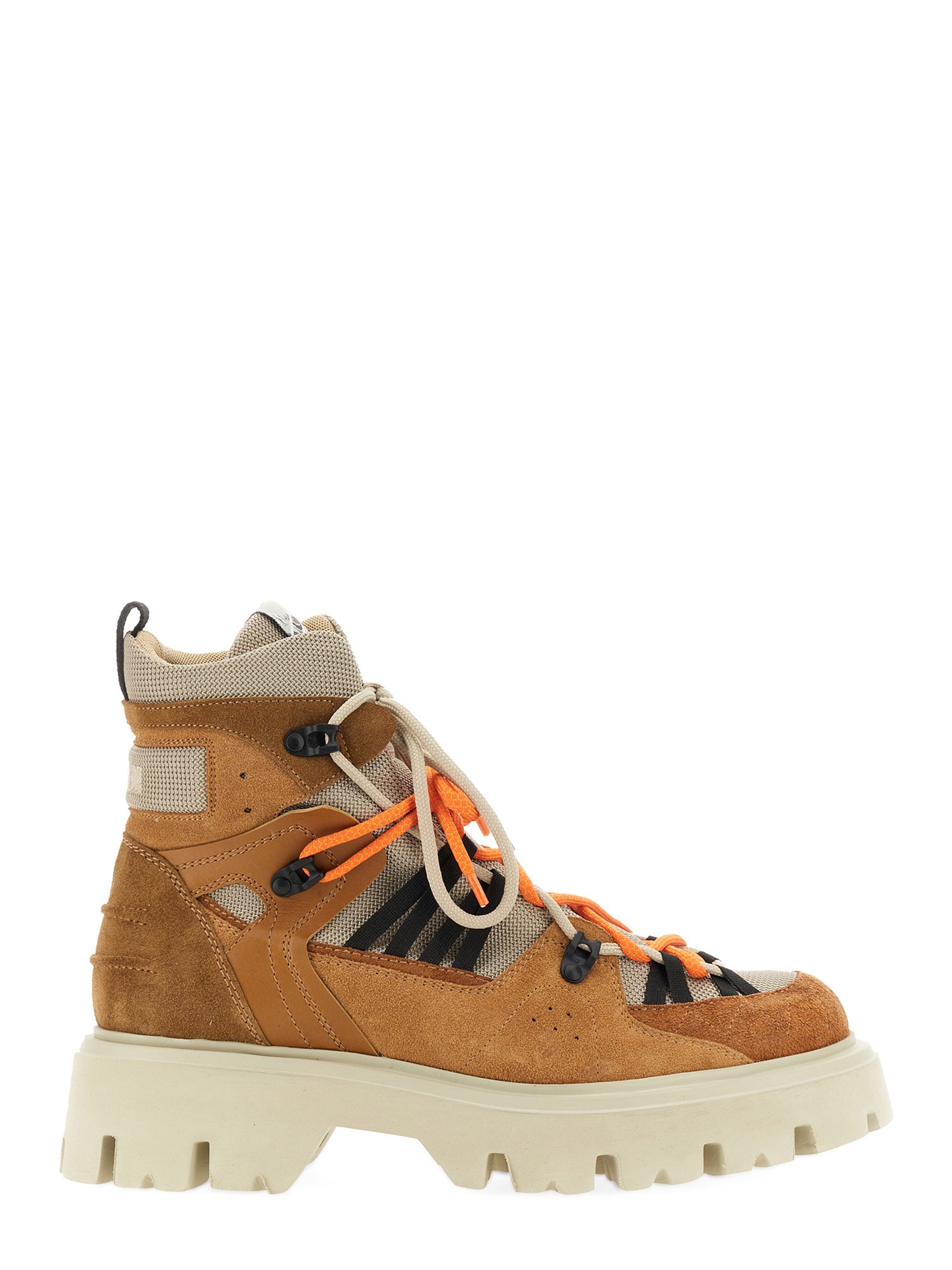 Msgm Lace-up Boot In Beige