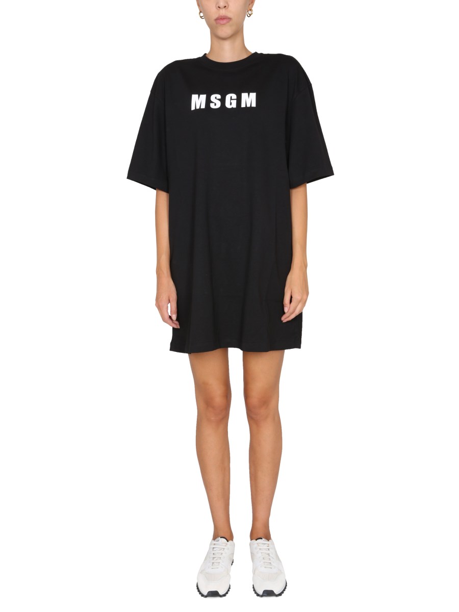 MSGM COTTON T SHIRT DRESS Eleonora Bonucci