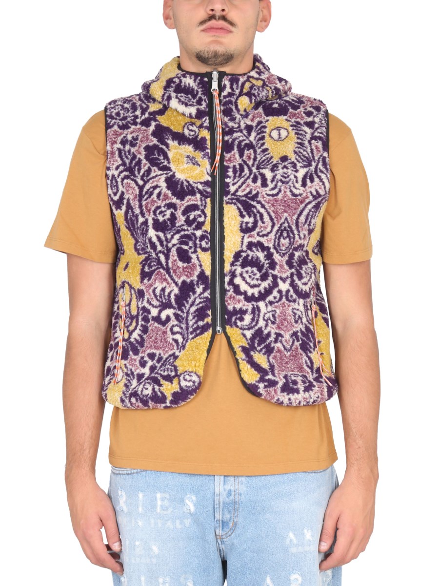 ARIES GILET IN PILE FLEUR