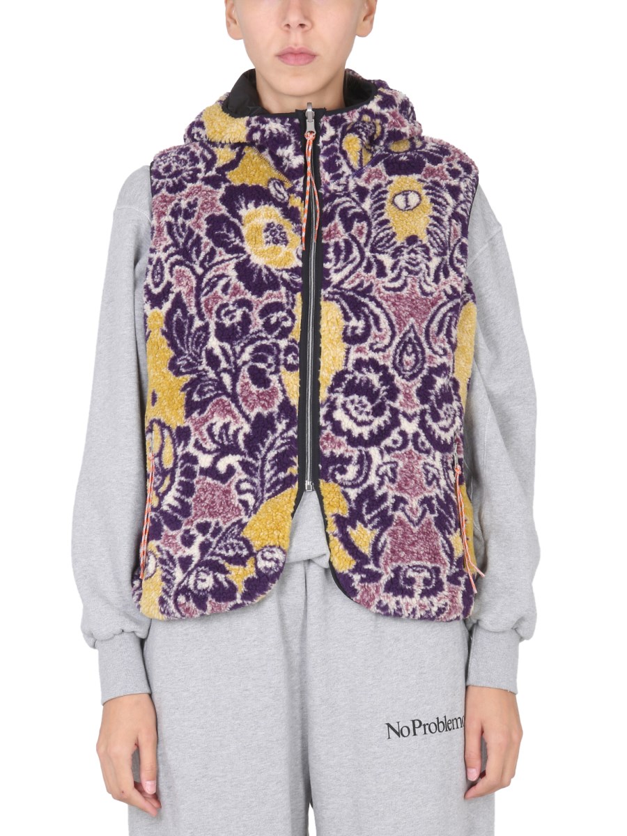 ARIES GILET IN PILE FLEUR