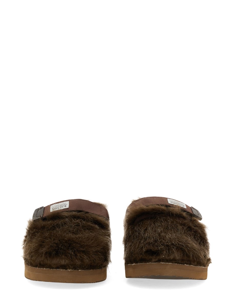 SUICOKE ZAVO FAUX FUR SLIDER Eleonora Bonucci