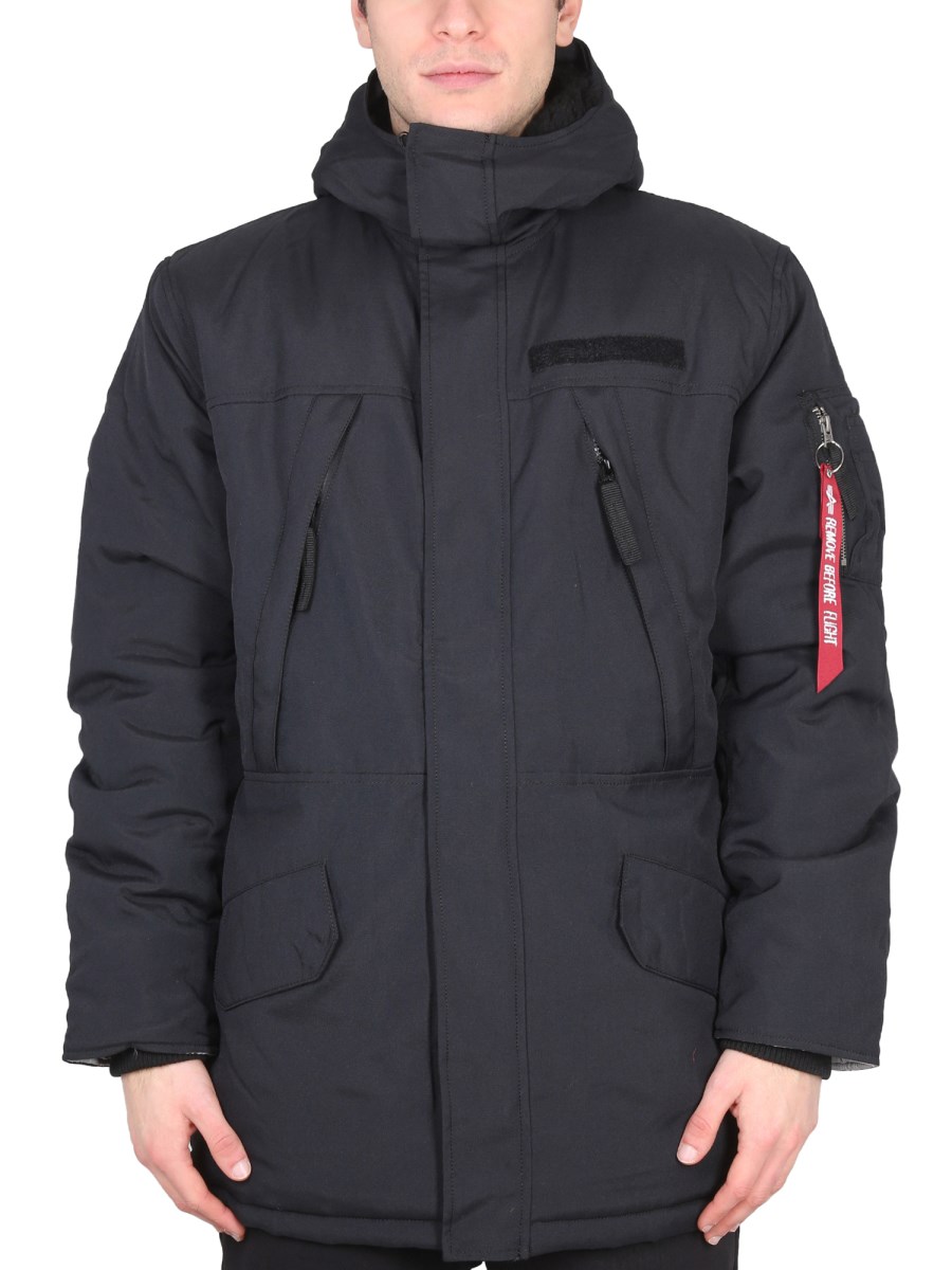 Alpha industries parka black best sale