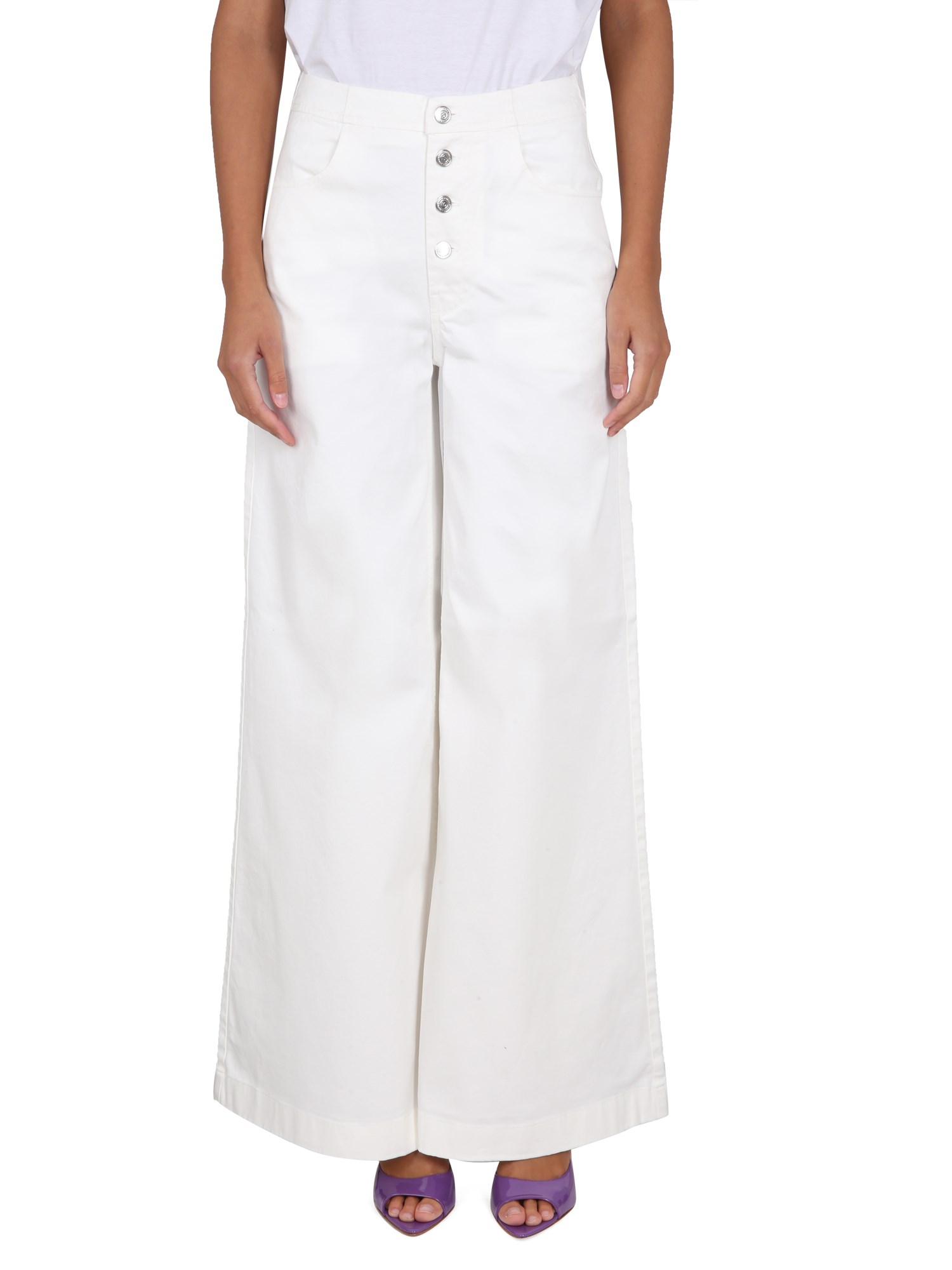 Department Five Yoko Extraflare Pants In White