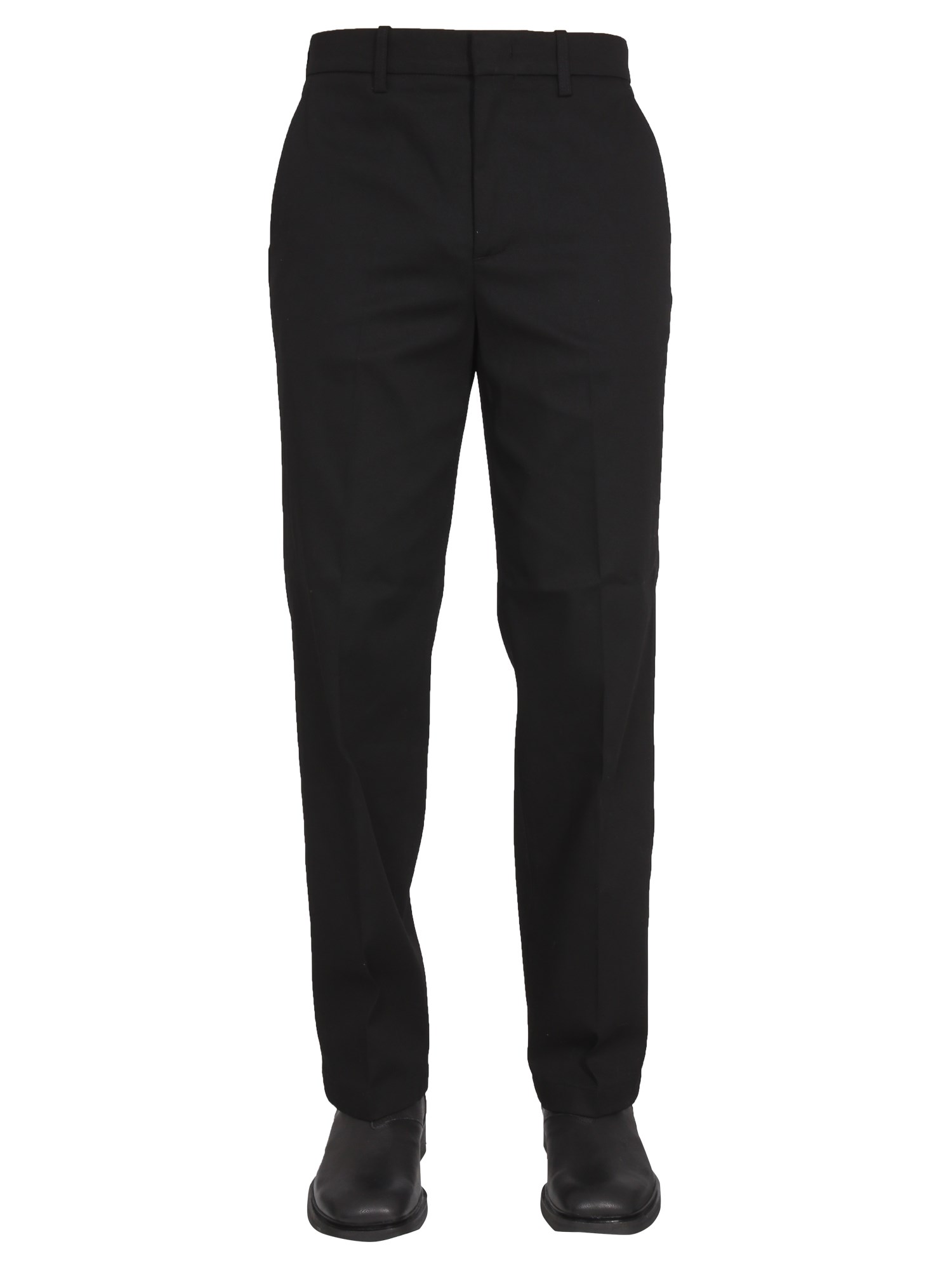 Department Five Wool Blend Trousers In Black