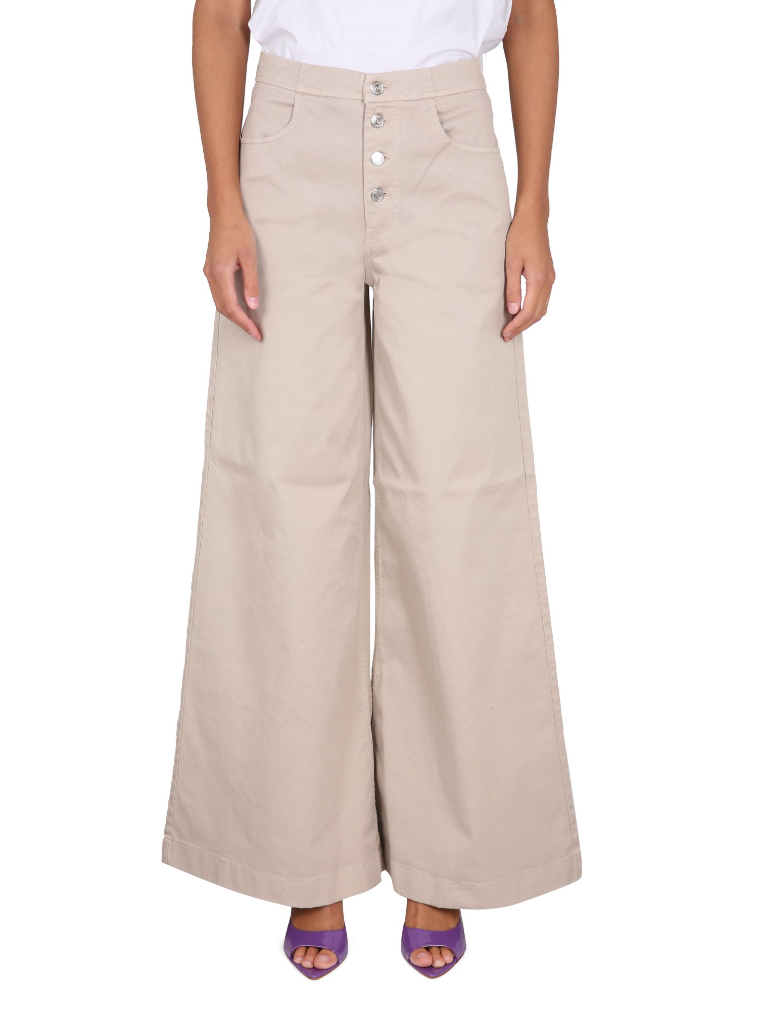 Department Five Yoko Extraflare Pants In Beige