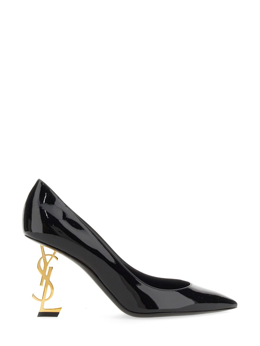 Ysl deals gold pumps