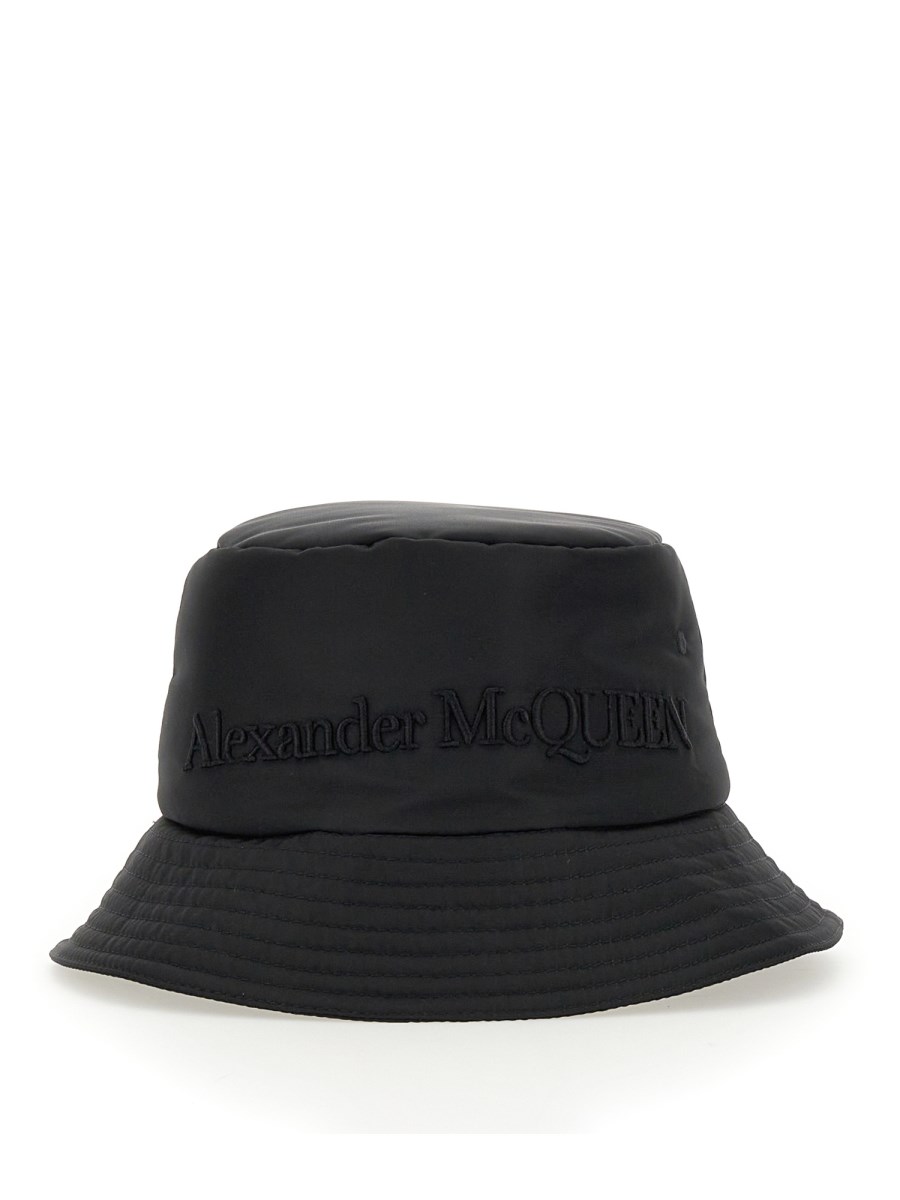 ALEXANDER McQUEEN CAPPELLO BUCKET CON LOGO RICAMATO