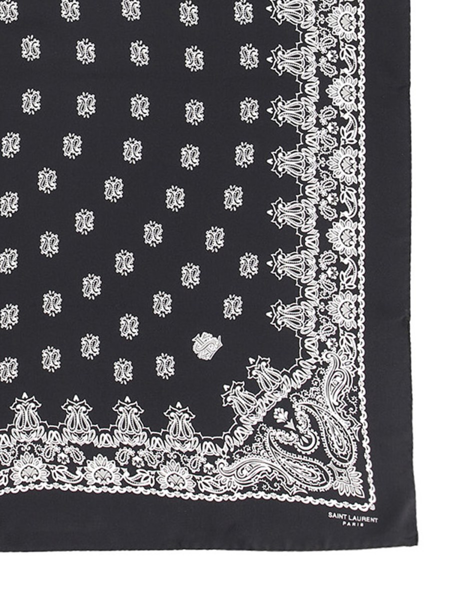 Saint Laurent Bandana Print Twill Scarf