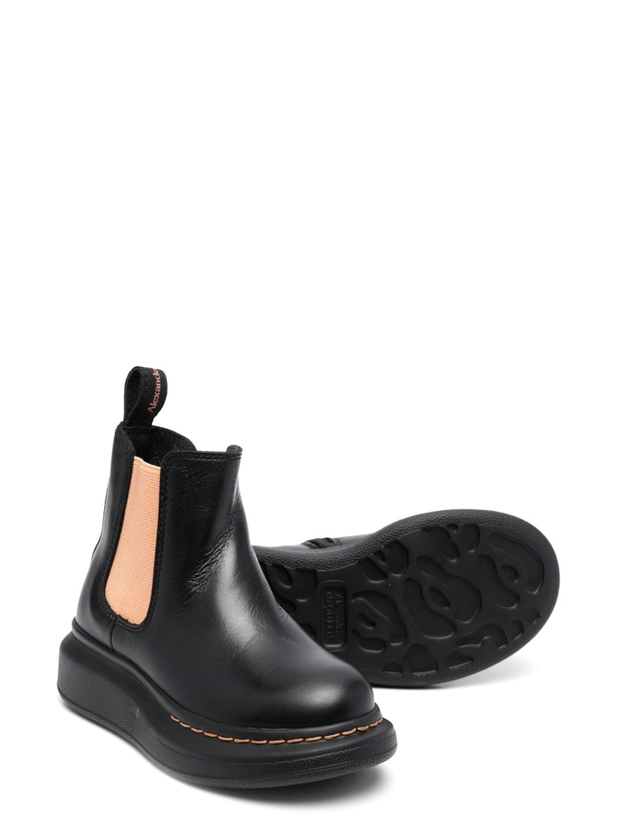 ALEXANDER McQUEEN STIVALETTO CON ELASTICO A CONTRASTO LATERALE