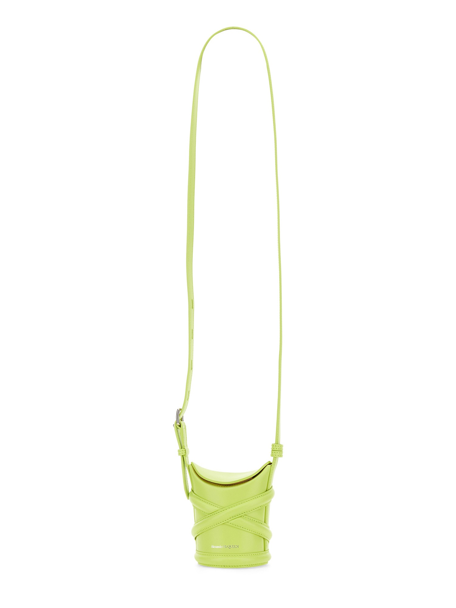 Shop Alexander Mcqueen "the Curve" Mini Bag In Green