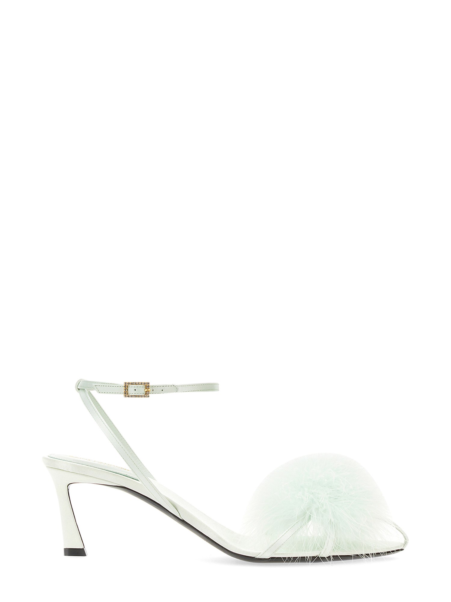 Saint Laurent Women's Mule Mae In Green