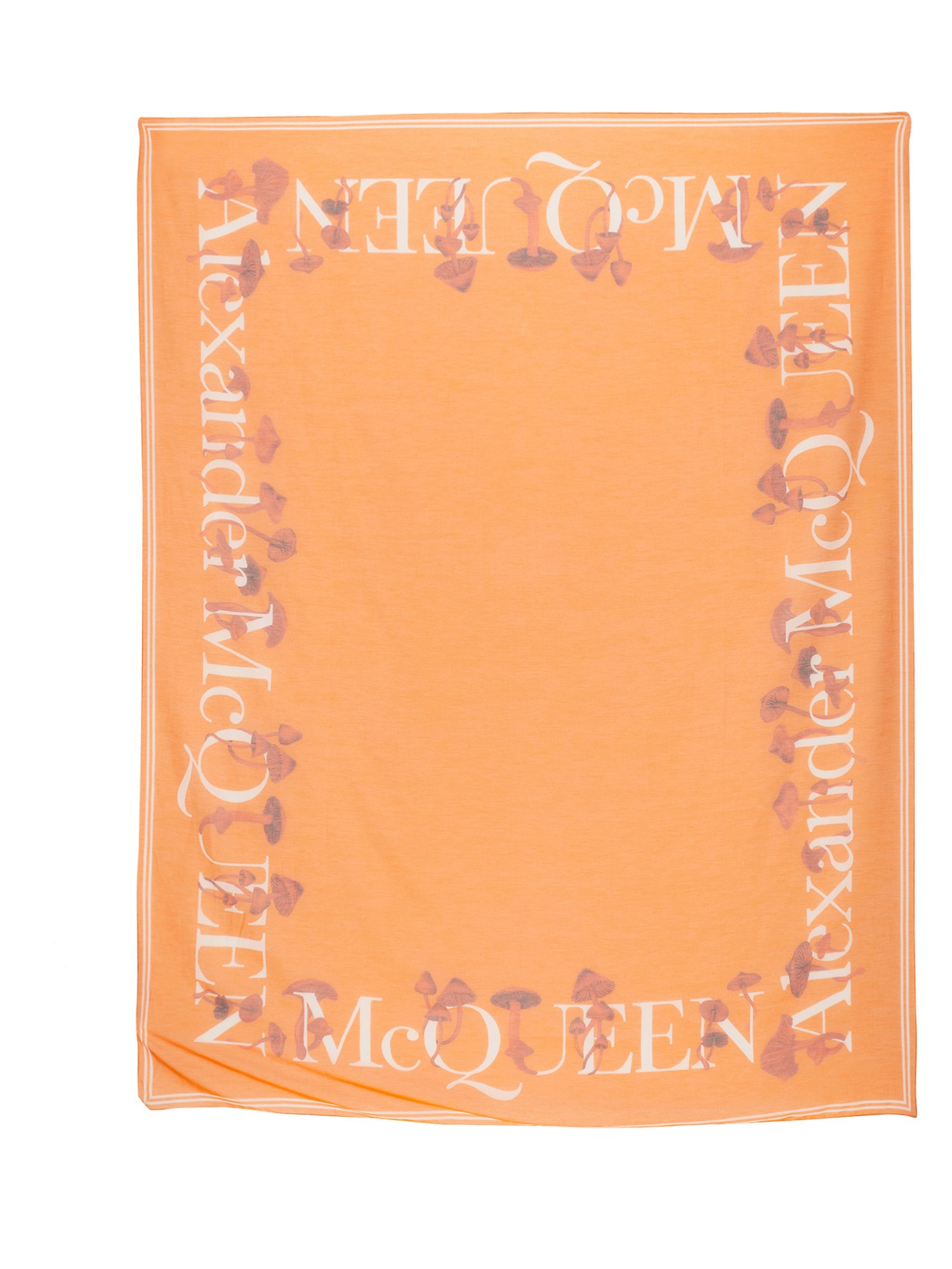 Alexander Mcqueen Mushroom Scarf In Orange