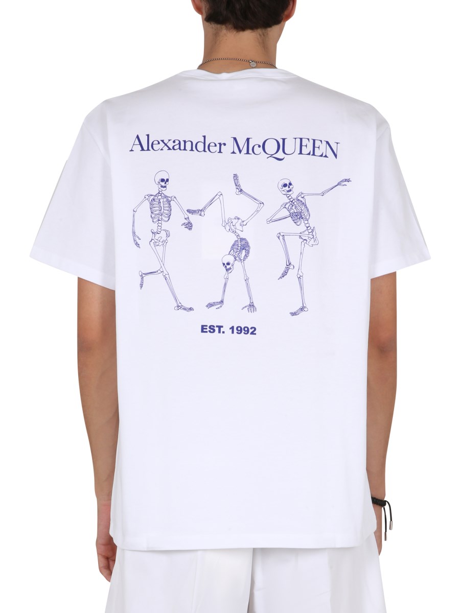 ALEXANDER McQUEEN T SHIRT IN JERSEY DI COTONE CON LOGO Eleonora Bonucci