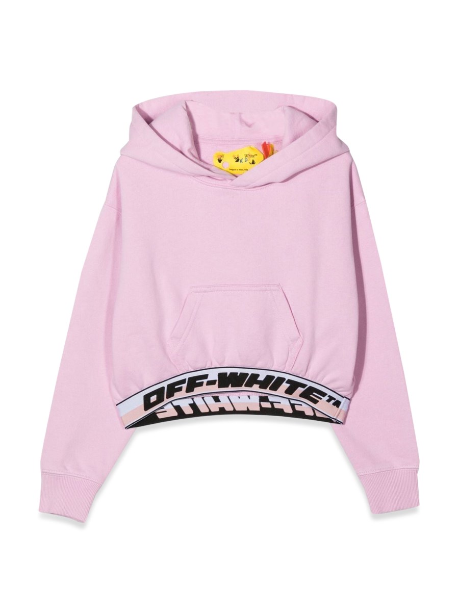 LOGO BAND HOODIE CROP