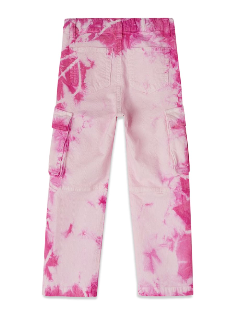 VELVET TIE DYE CARGO PANTS