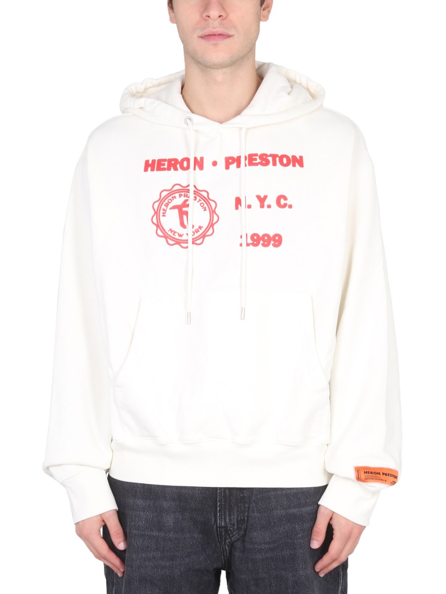 Heron preston hotsell white hoodie