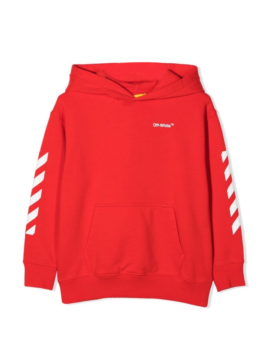 Off white champion shop red hoodie